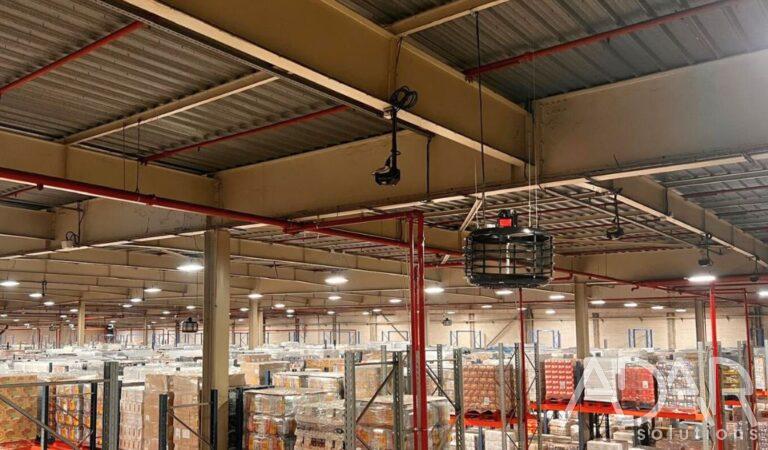 destratificateur d'air, les économies d'énergie dans un bâtiment industriel