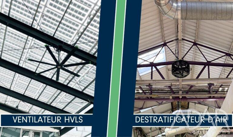 ventilateur HVLS ou destratificateur d'air