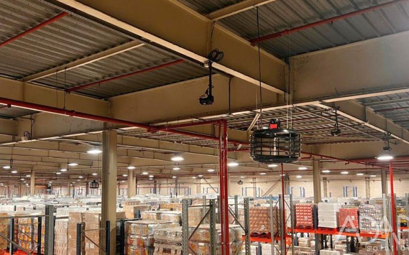 destratificateur d'air, les économies d'énergie dans un bâtiment industriel