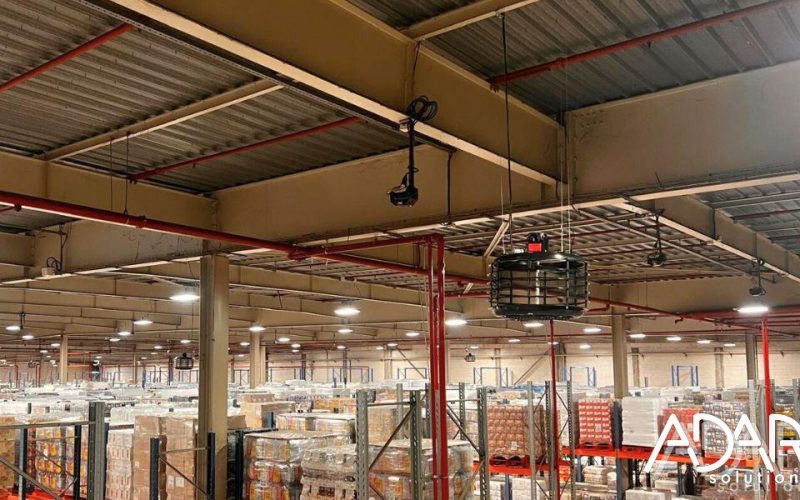 destratificateur d'air, les économies d'énergie dans un bâtiment industriel